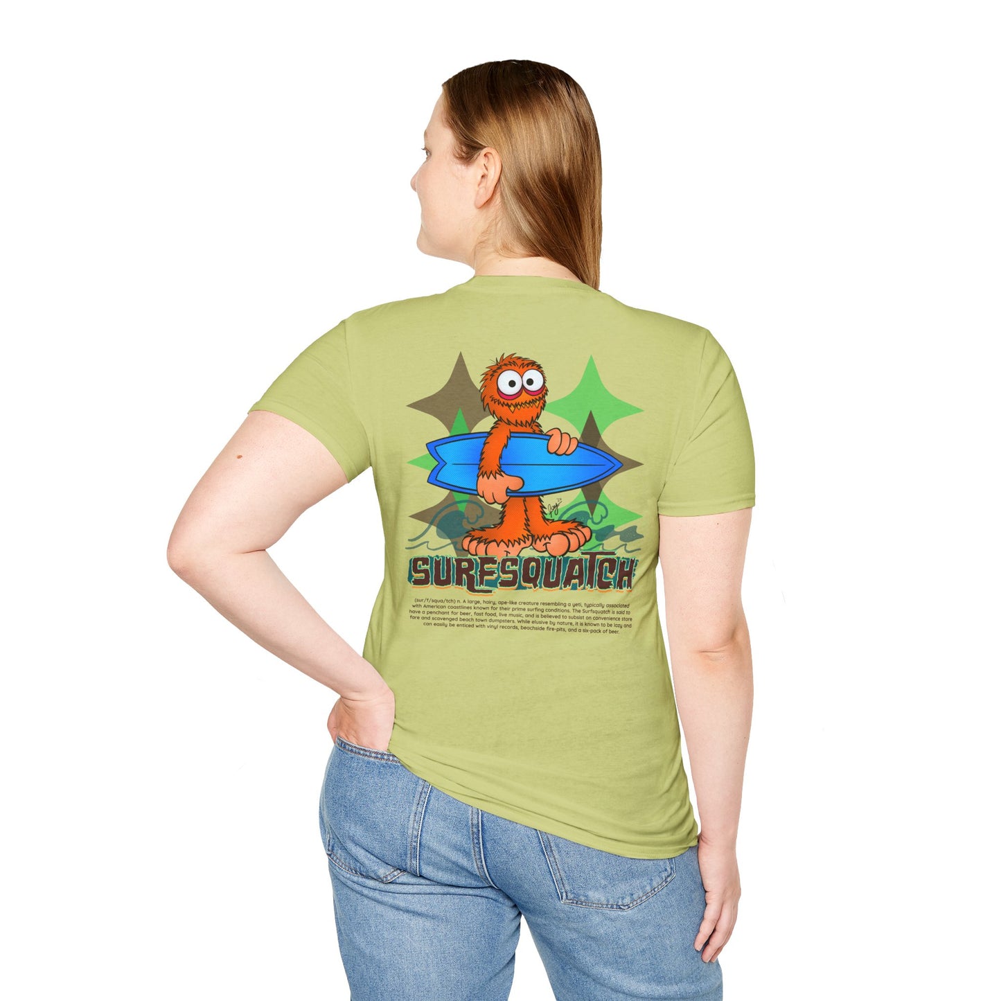 Kerby the Surfsquatch - Surfsquatch, Defined - Unisex Softstyle T-Shirt