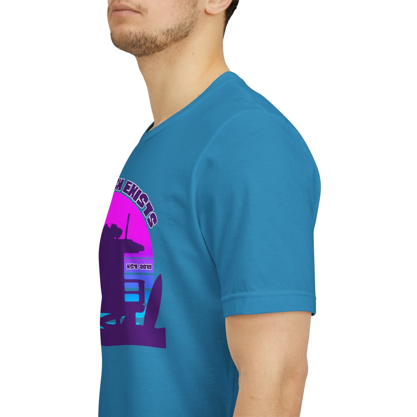 Kerby the Surfsquatch - The Surfsquatch Exists - Vaporwave Tower - Unisex Tee