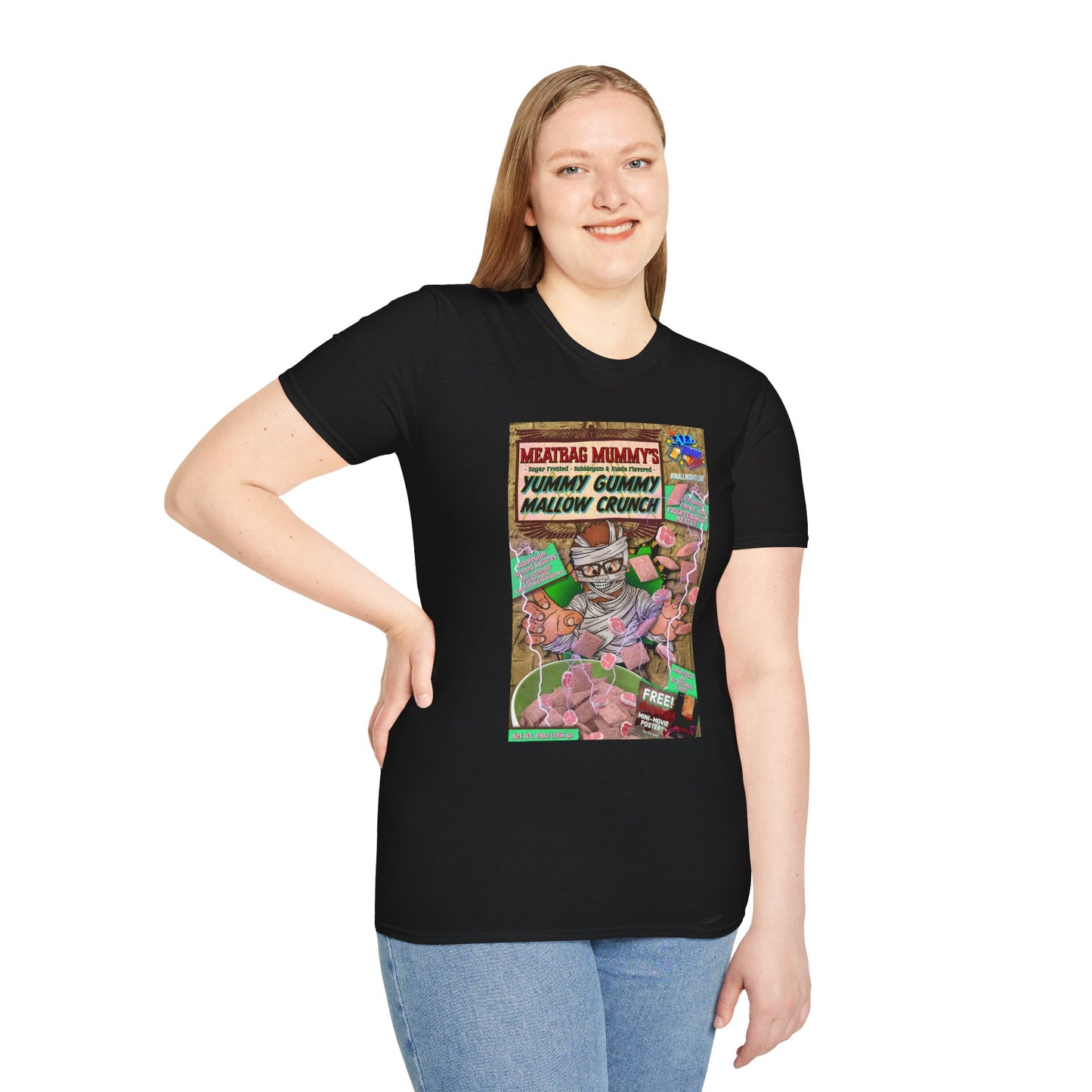 Geoff - Meatbag Mummy's Yummy Gummy Mallow Crunch - Unisex Heavy Cotton Tee
