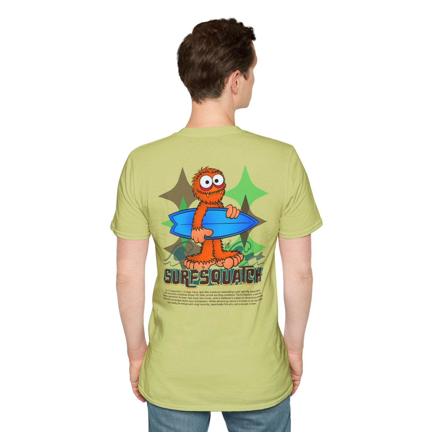 Kerby the Surfsquatch - Surfsquatch, Defined - Unisex Softstyle T-Shirt