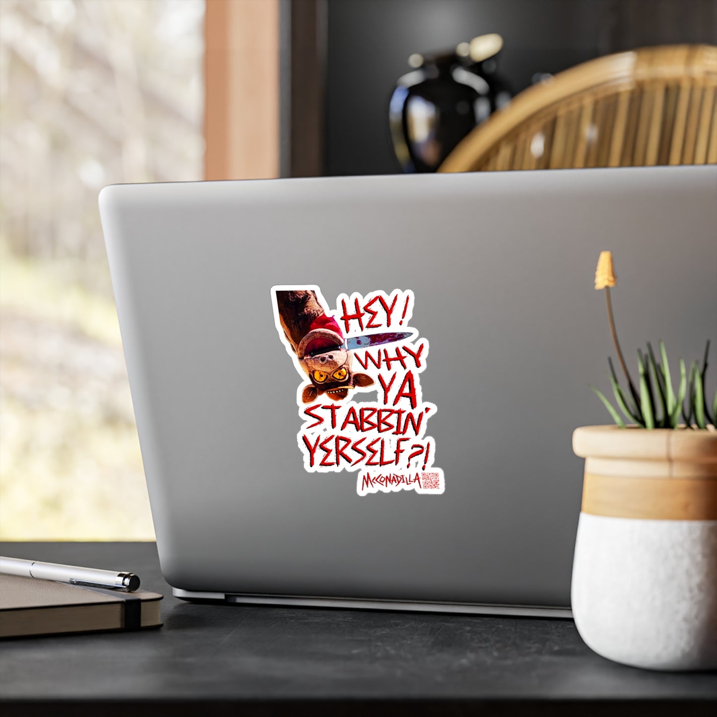 McConadilla - Hey Why YA Stabbin' Yerself?! - Large Vinyl Decals