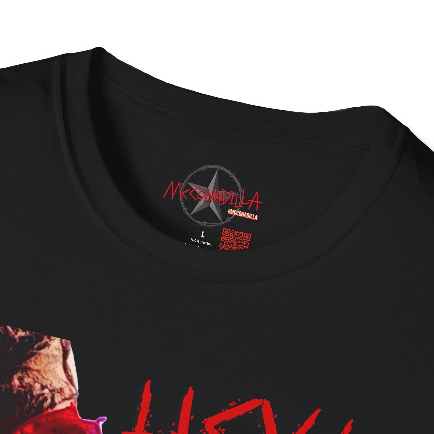 McConadilla - Hey Why YA Stabbin' Yerself?! - Unisex Softstyle T-Shirt