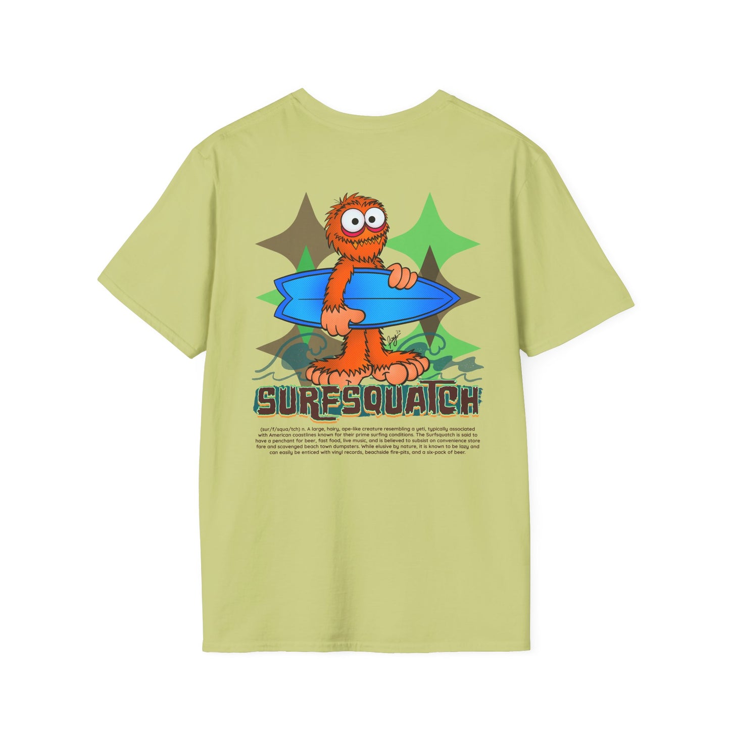 Kerby the Surfsquatch - Surfsquatch, Defined - Unisex Softstyle T-Shirt