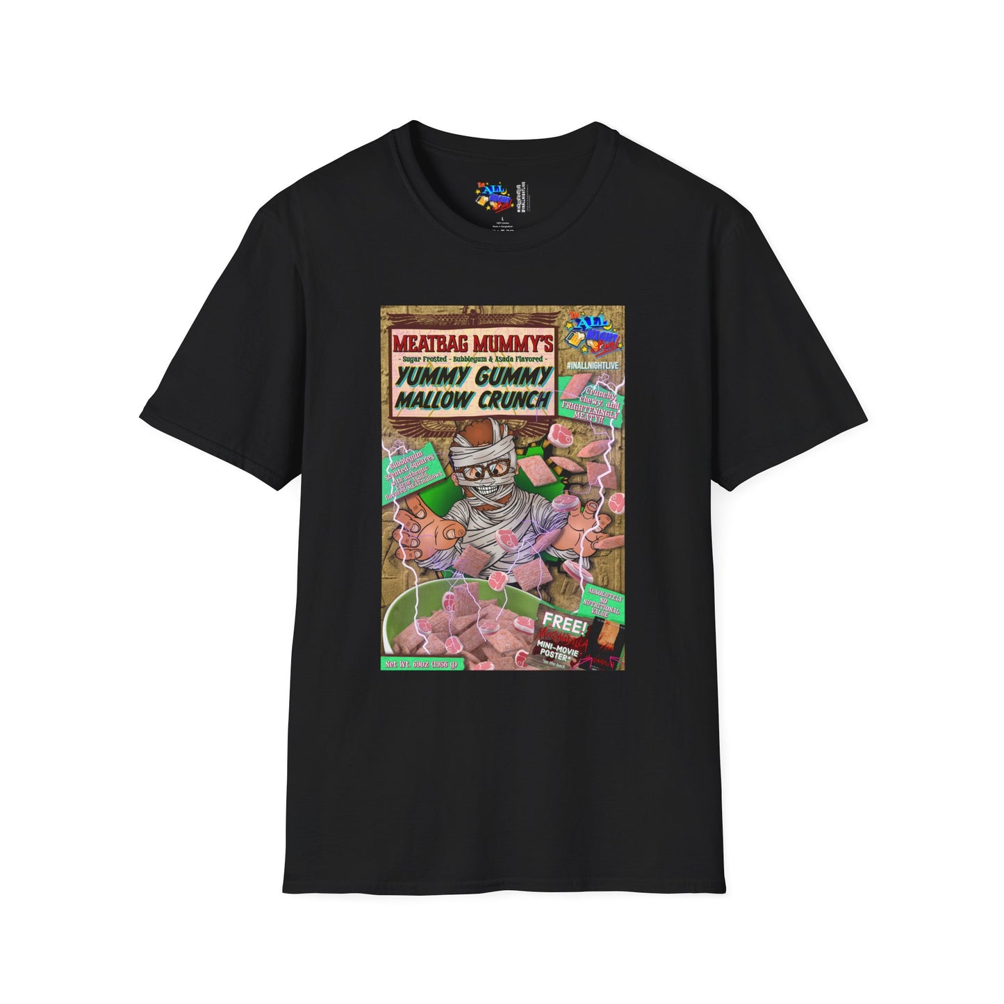Geoff - Meatbag Mummy's Yummy Gummy Mallow Crunch - Unisex Heavy Cotton Tee