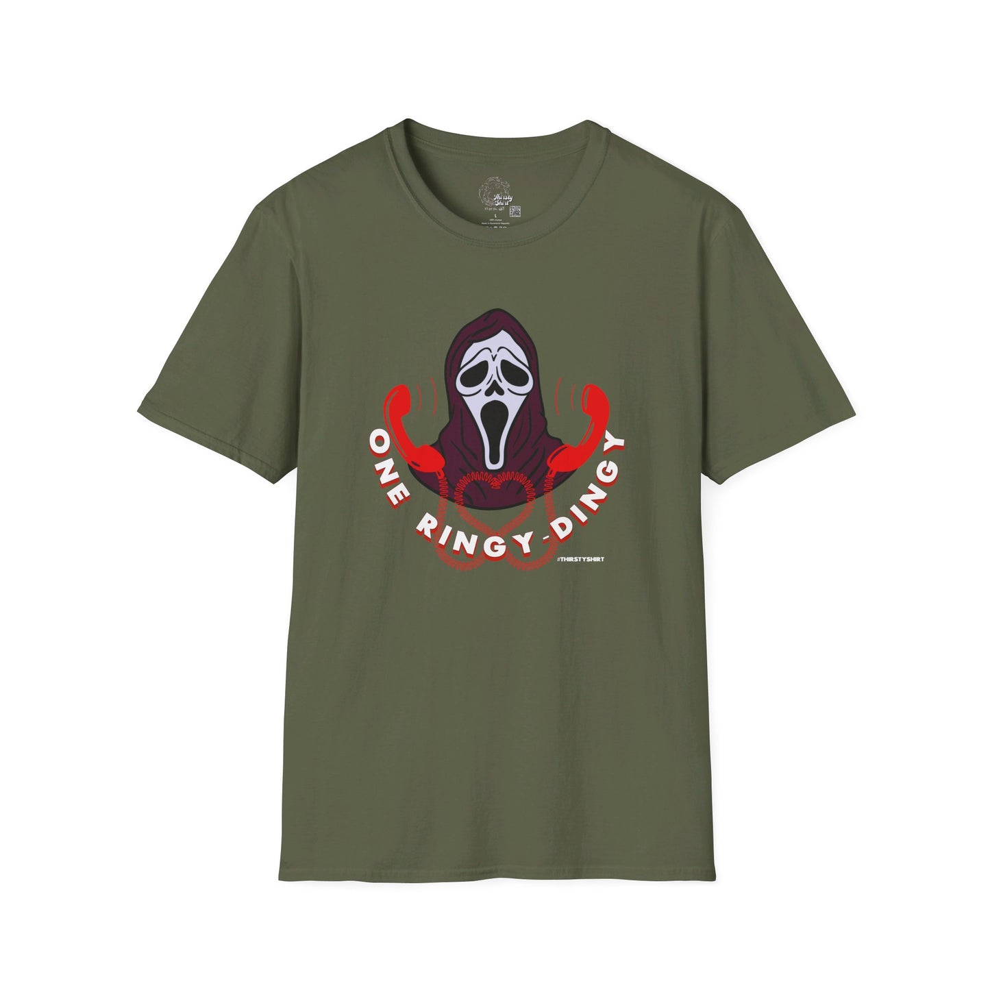Ghostface - One RINGY-DINGY- SCREAM tribute - Unisex Thirsty Shirt