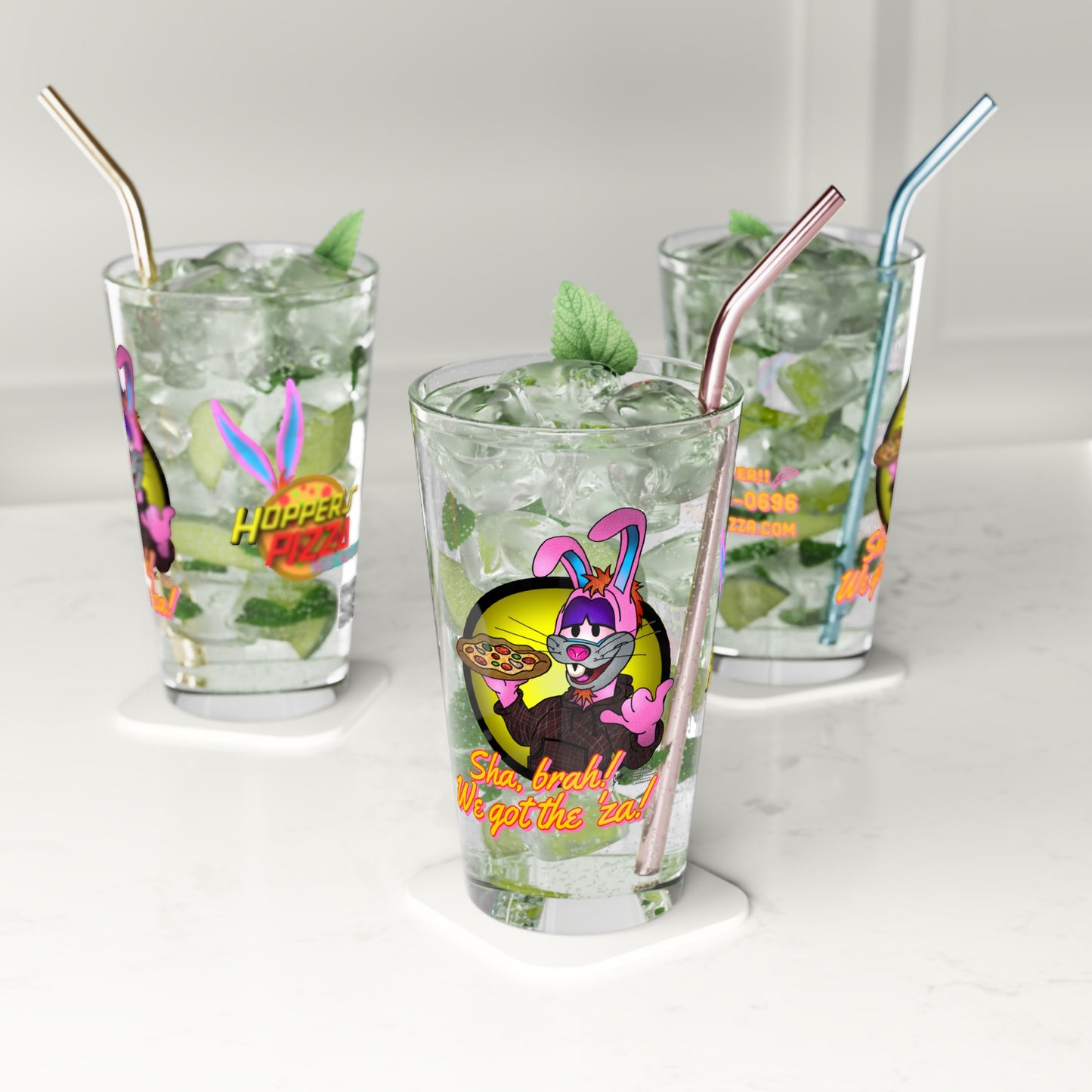 Hopper’s Pizza -  Pint Glass, 16oz