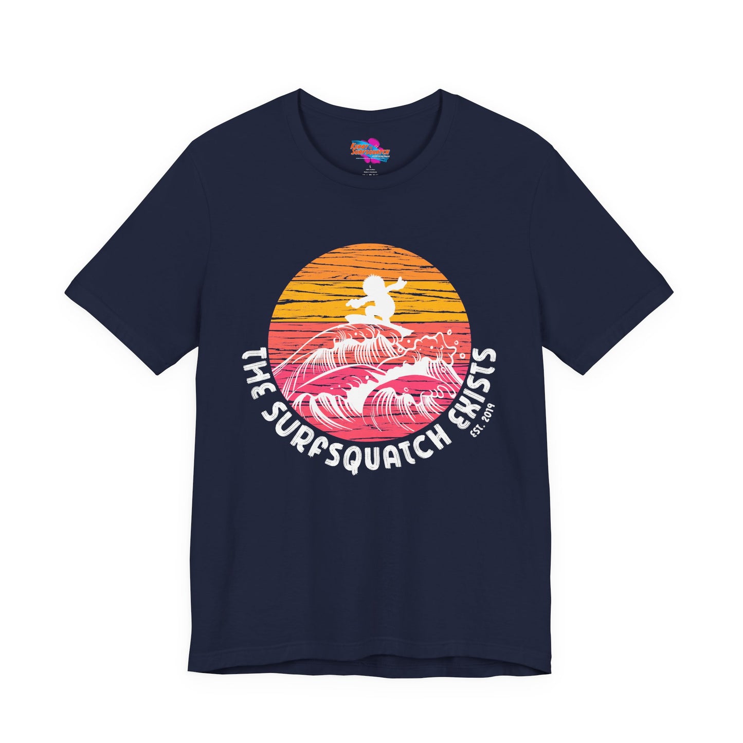 Kerby the Surfsquatch - The Surfsquatch Exists - Ragged Sunset - Unisex Tee