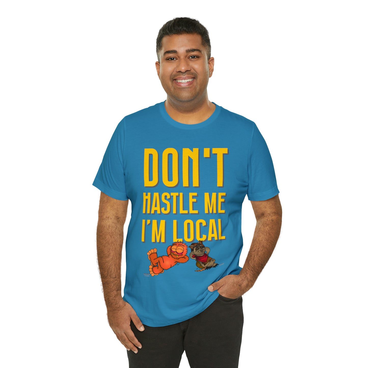 Kerby the Surfsquatch and McConadilla - Don't Hastle Me I'm Local - Unisex Tee