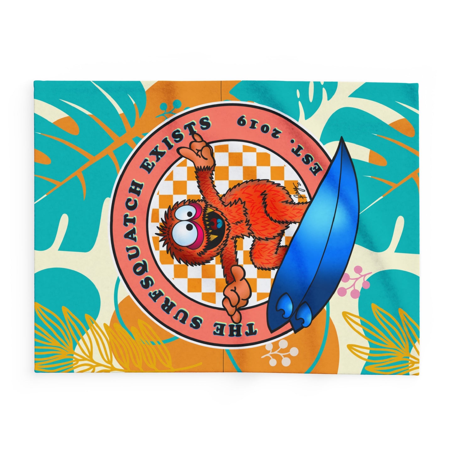 Kerby the Surfsquatch - The Surfsquatch Exists - Arctic Fleece Blanket