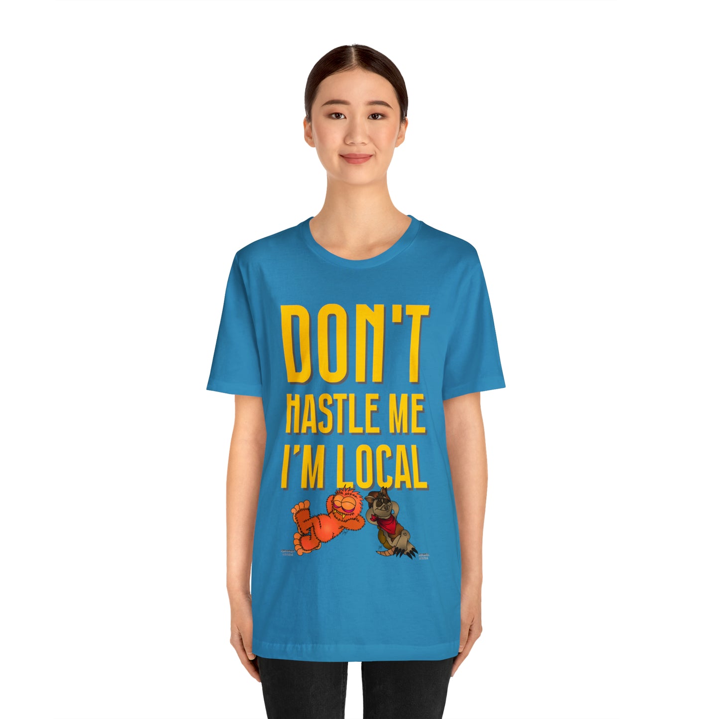 Kerby the Surfsquatch and McConadilla - Don't Hastle Me I'm Local - Unisex Tee