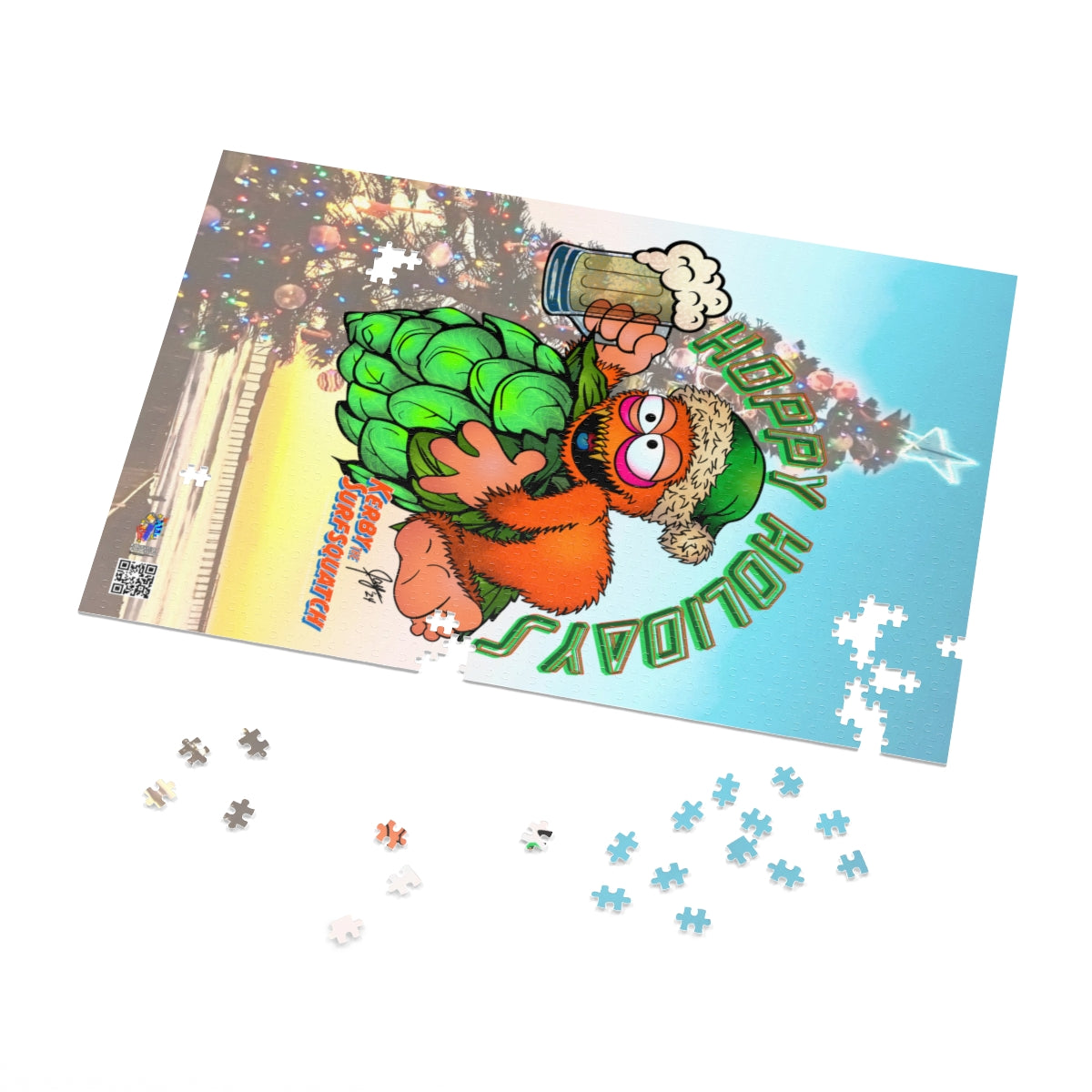 Kerby the Surfsquatch - Hoppy Holidays - Jigsaw Puzzle (1000-Piece)