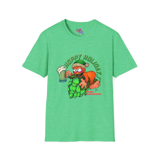 Kerby the Surfsquatch - Hoppy Holidays - Unisex Heavy Cotton Tee