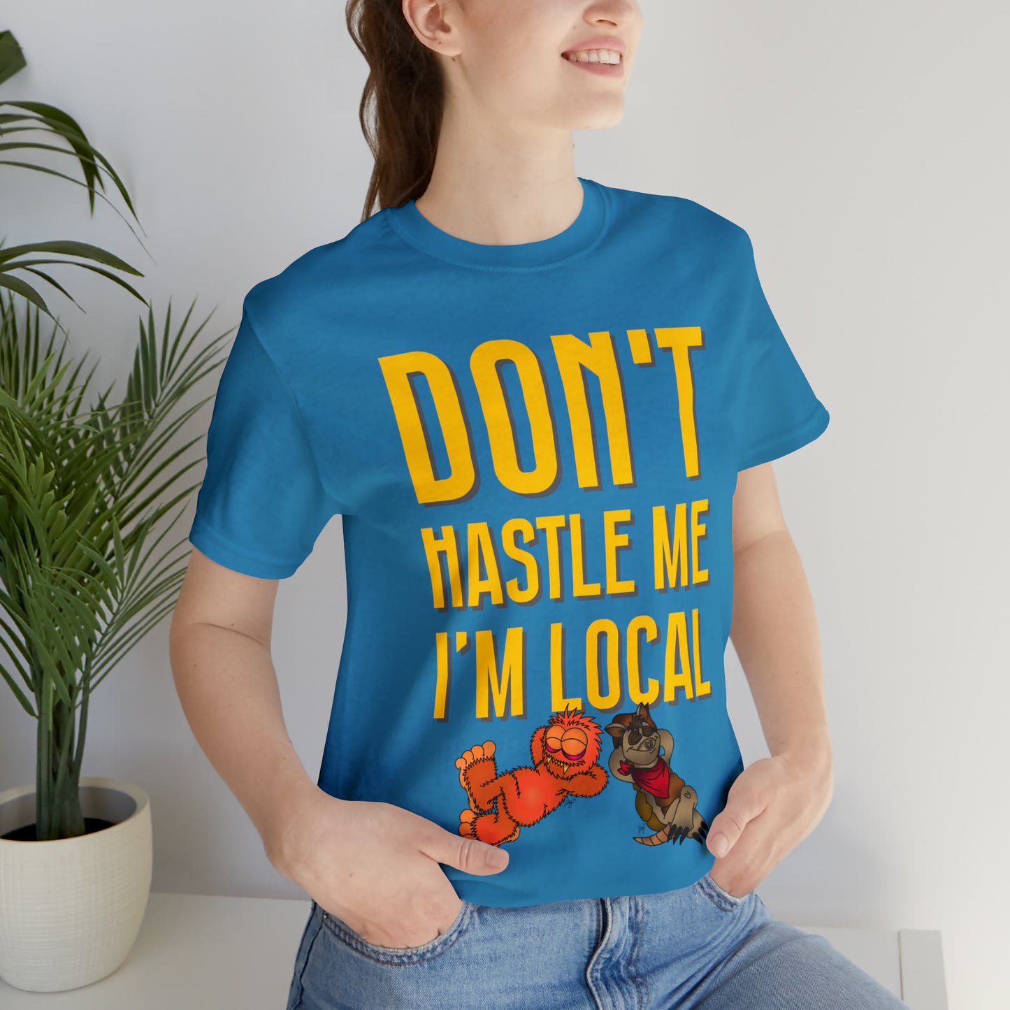 Kerby the Surfsquatch and McConadilla - Don't Hastle Me I'm Local - Unisex Tee