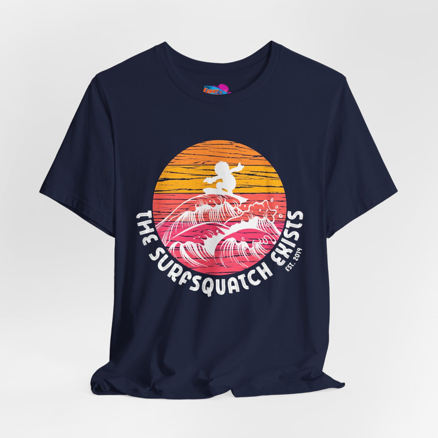 Kerby the Surfsquatch - The Surfsquatch Exists - Ragged Sunset - Unisex Tee