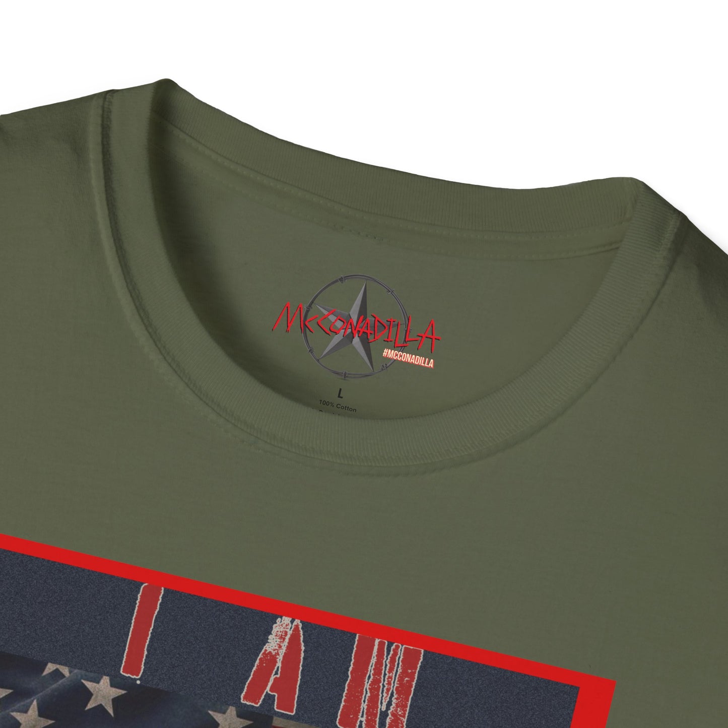 McConadilla - I Am a Fabricated American - Unisex Heavy Cotton Tee