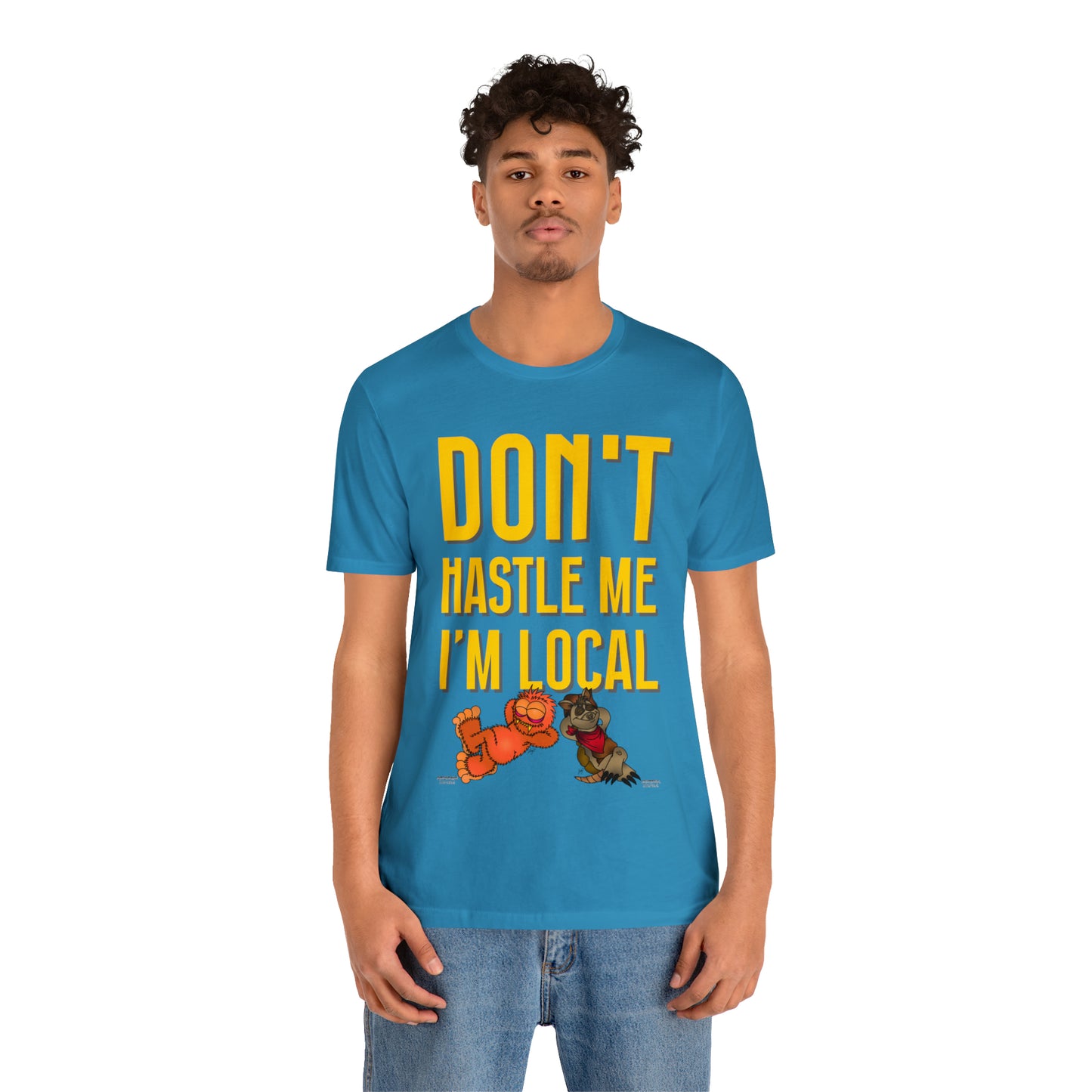 Kerby the Surfsquatch and McConadilla - Don't Hastle Me I'm Local - Unisex Tee