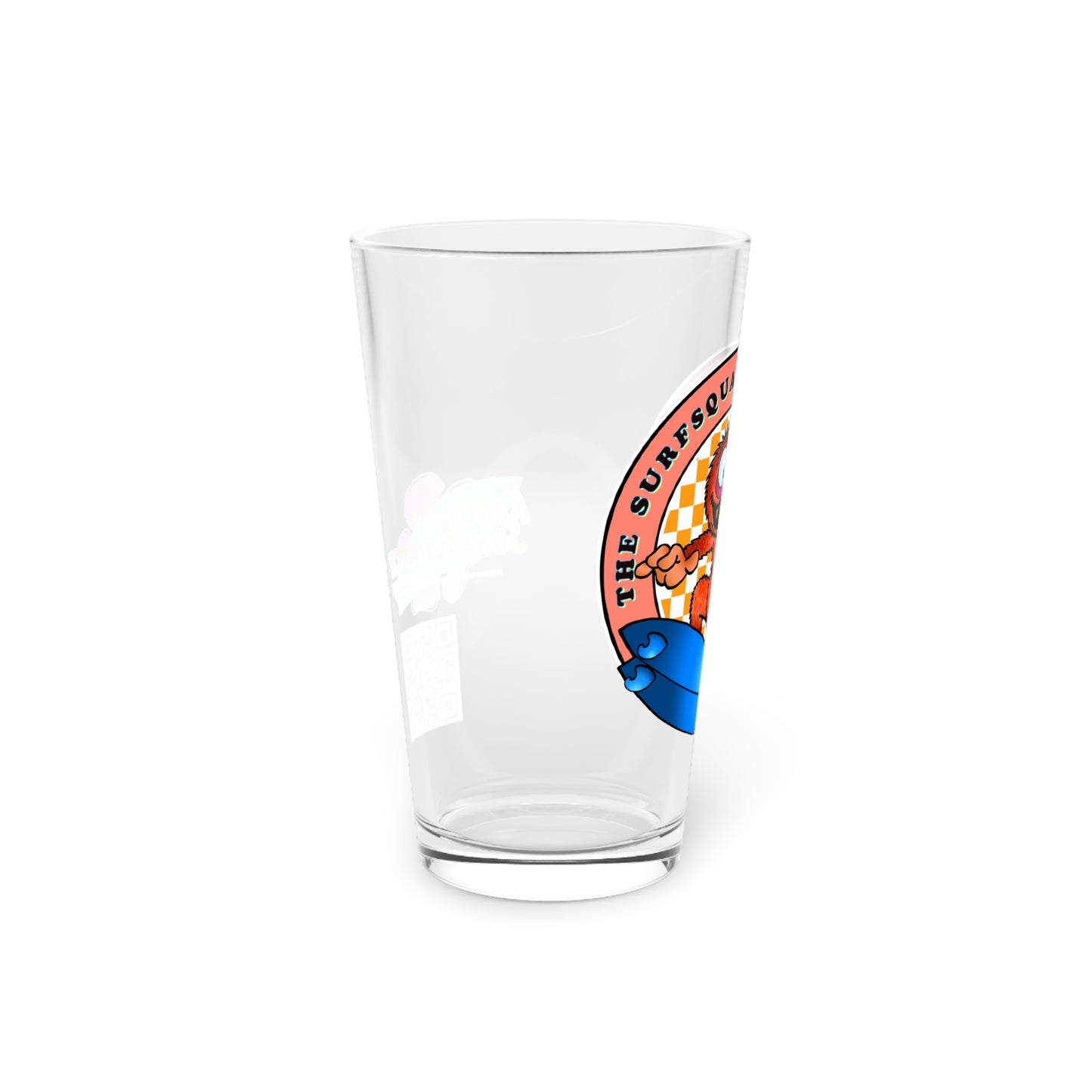 Kerby the Surfsquatch - The Surfsquatch Exists- Pint Glass, 16oz