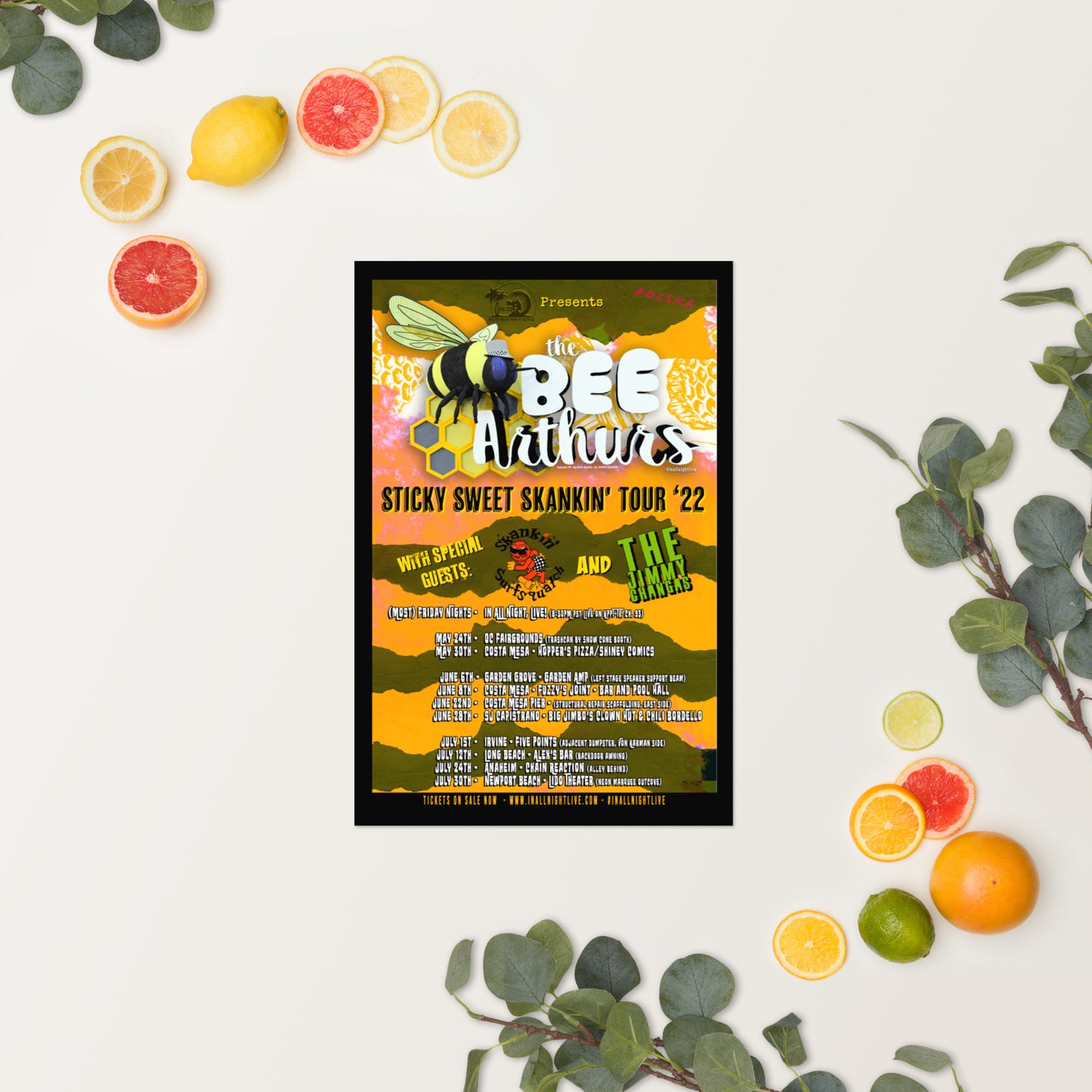 The BEE Arthurs - 2022 Tour Poster